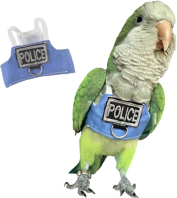 Bird Flight Harness Vest, Parrot Flight Suit with Leash, Bird Flying Clothes with Rope and Handle for Outdoor Activities (Without Leash,Lovebird)