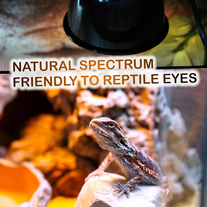 75W 2-Pack Reptile Basking Heat Bulb, UVA Daylight Heat Lamp Bulbs for Bearded Dragons, Turtles, Snakes, Lizards & Amphibians - Provides Infrared Heat Output & Sunlight Simulation Heating Light