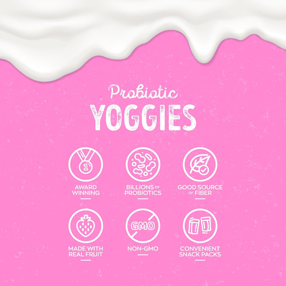 Nature's Garden Probiotic Variety Pack Yoggies 21oz (30 x 0.7oz) Pack of 2 (Strawberry Yoggies 15x0.7 oz +Mixed Berry Yoggies 15x0.7 oz) Yogurt Covered Fruit Snacks, High Fiber, Real Fruit Pieces, Office Snack Variety Packs For Adults, Gluten Free