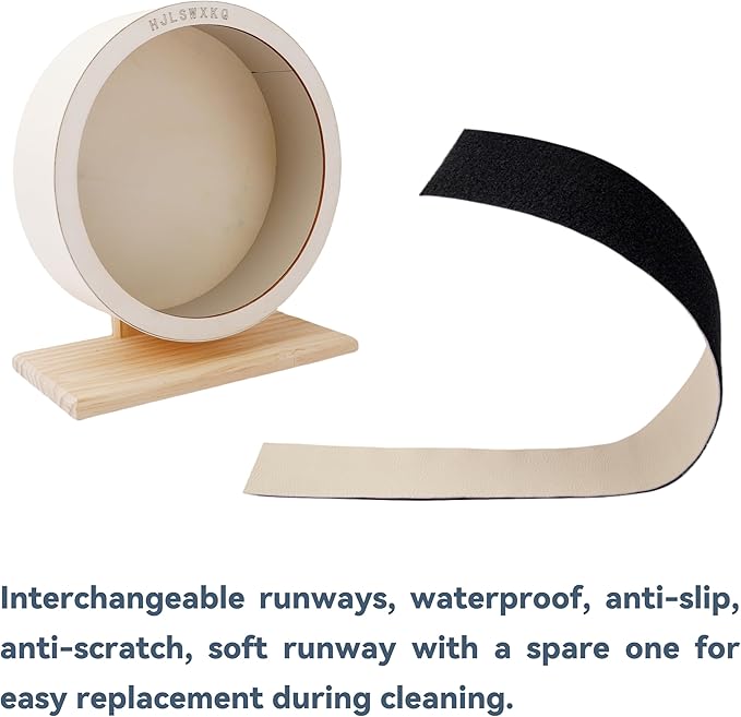 9in Silent Hamster Wheel with 2 Natural Chew Toys - Wooden Exercise Wheel with Removable Track, Quiet Spinner for Gerbils, Mice, Hamsters,Mouse,Syrian Hamster(9in)