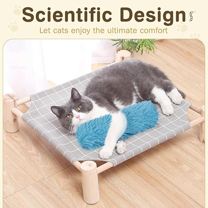Cat Toys Cat Pillows Toys, 3 Pack Interactive Kicker Catnip Toys, Soft Durable Teething Chew Toy, Promote Exercise for Indoor (Green, Pink, Blue, 1)