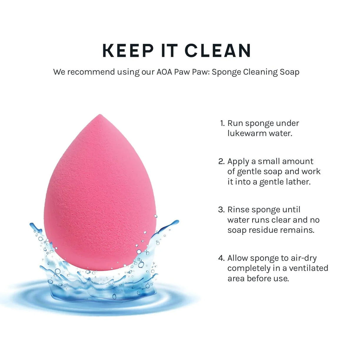 AOA Studio Latex-Free Makeup Sponge Set of 6, Super Soft for Powder, Cream & Liquid