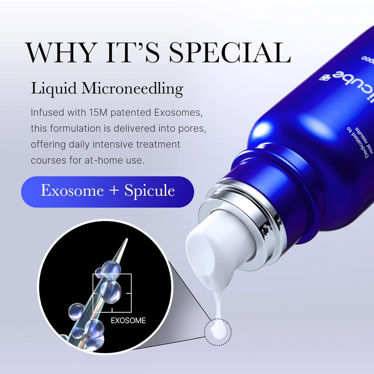 medicube Zero Exosome Shot 7,500 PPM Spicule Facial Serum | Liquid Skin Booster Serum | Exosome, AHA+BHA+PHA | Pore Care, Dead Skin Cells, Skin Texture | Korean Skin Care 1.01 fl.oz