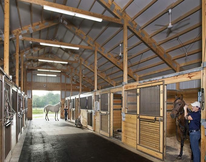 American Floor Mats - Horse/Stable Mats - Heavy Duty Stall Mats - Thick, Durable Rubber Flooring Solid Black 3/4" Thick – 4' x 10' Mat