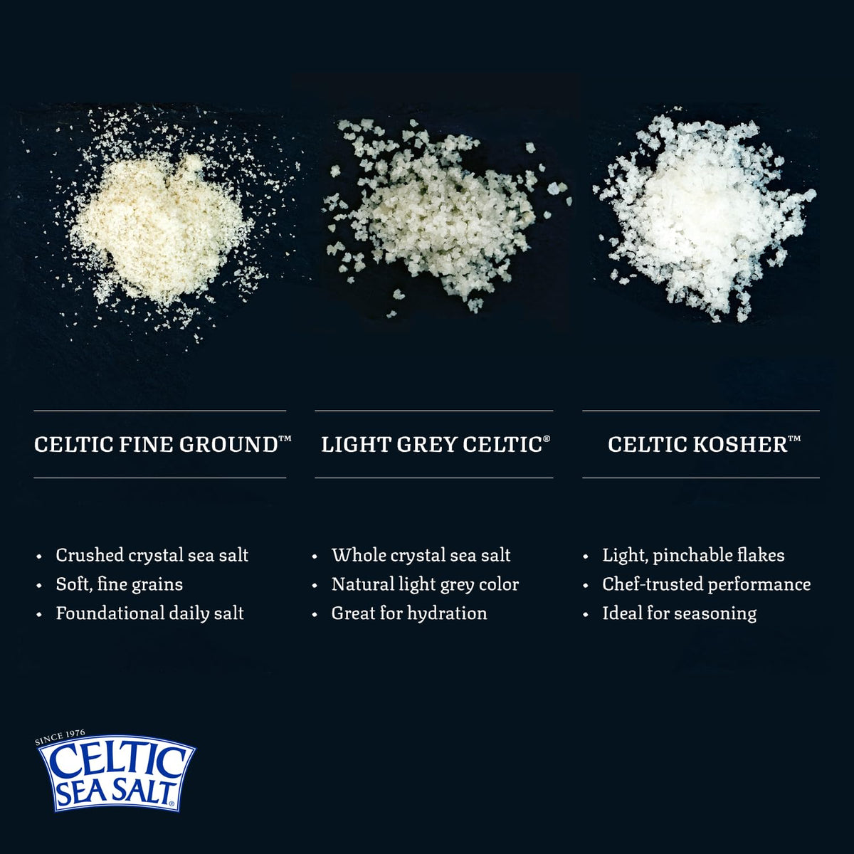Celtic Sea Salt Kosher, 1 lb Resealable Bag, Unrefined Mineral-rich, Chef-Trusted Exquisite Taste, Hand-Harvested, Family Founded Since 1976