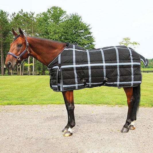 Country Pride Highland 1200D Lightweight Stable Blanket (82, BlackPlaid)