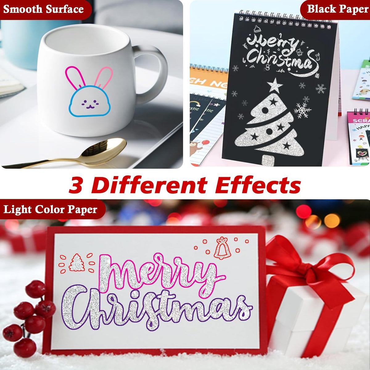 Glitter Markers Outline Pens Metallic,12 Christmas Gifts Stocking Stuffers Teen Girl Gifts Trendy Stuff,Cute Art Supplies Kids 6-8 9-12 10-12 Tween,Arts Crafts Kids Ages 8-12 Crafts Girls 8-12 Shimmer