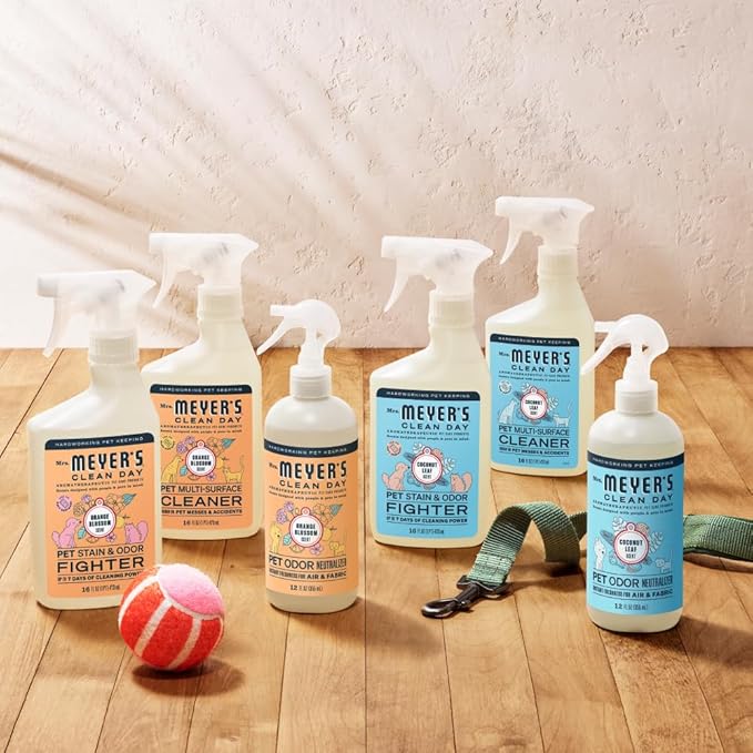 Mrs. MEYER'S CLEAN DAY Pet Multi-Surface Cleaner, Coconut Leaf Scent, 16oz