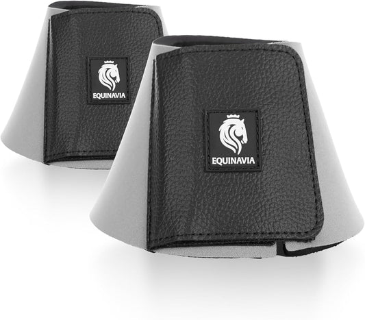 Equinavia Toki Bell Boots for Horses | Neoprene Overreach Boots - Steel Grey - S