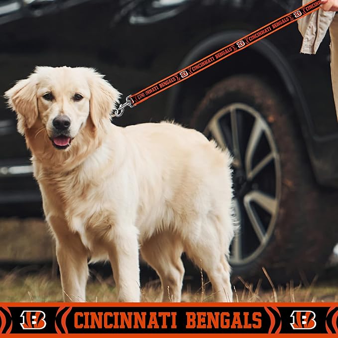 NFL Cincinnati Bengals X-Large Football Team Collar for Dogs & Cats - Shiny & Colorful Licensed by The NFL