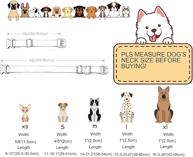 DOGWONG Dinosaur Dog Collar-Cute Green Dinosaur Dog Collar for Small Dogs, Adjustable Comfortable Cotton Boy Dog Collars for Small Medium Large Dogs,XS
