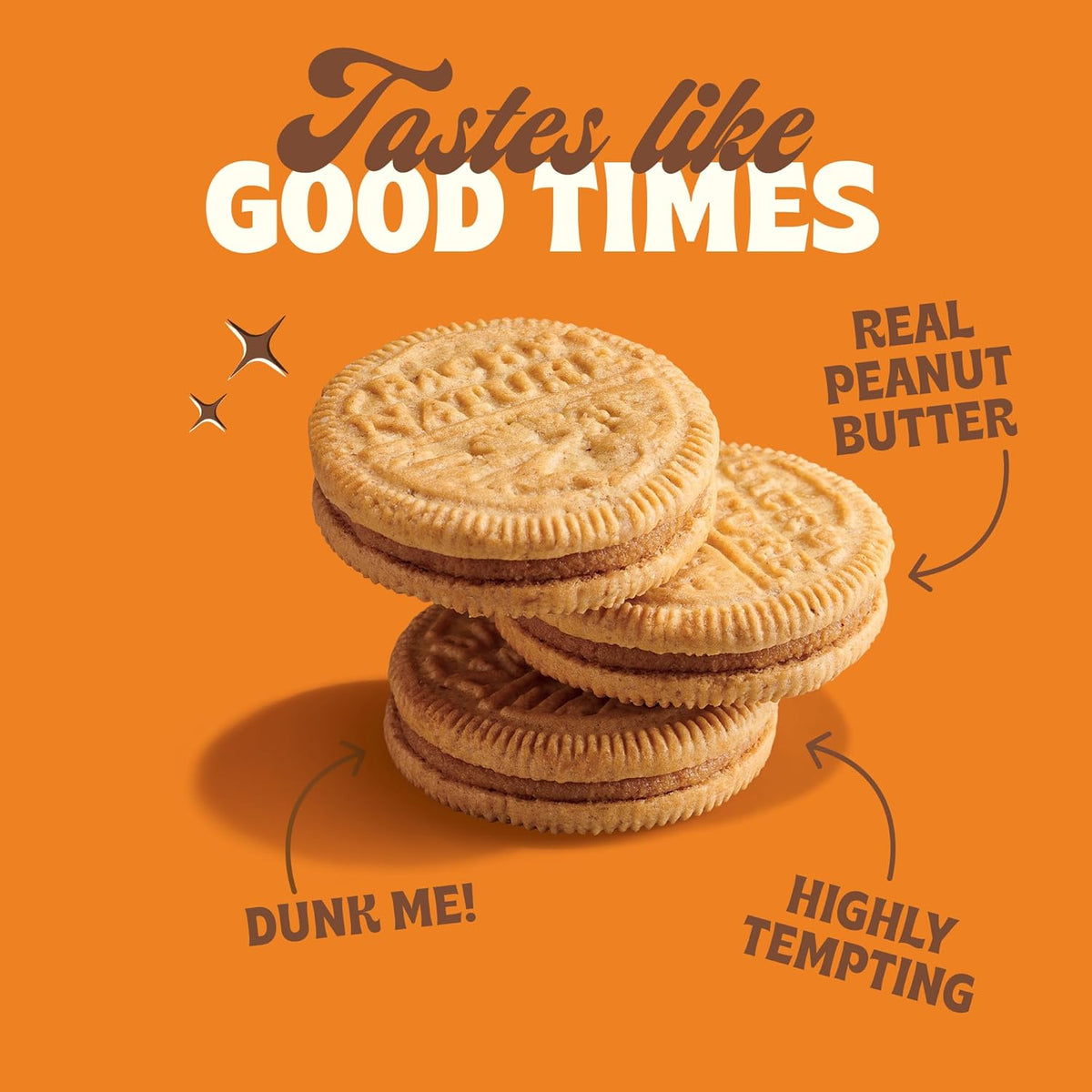 Back to Nature - Peanut Butter Creme Sandwich Cookies - Made with Real Ingredients like Wheat Flower & Whole Grains - Seriously Tasty Snack - Non-GMO - 5.5 Ounce