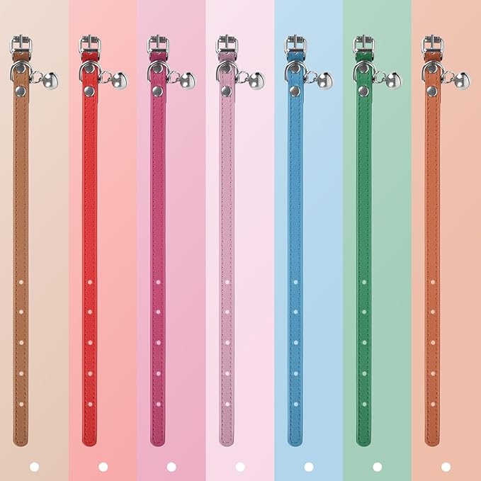 S Dog Collar for Small Dogs Adjustable Dog Collars Cat Collar for Small Medium Large Dogs 3/8 inch Width (Pink, S)