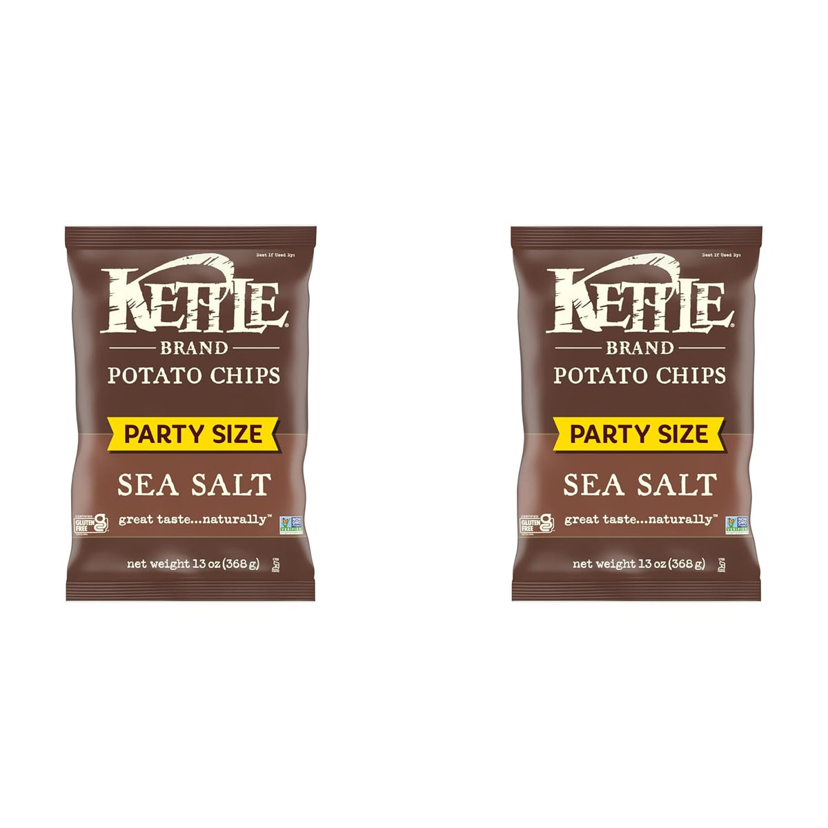 Kettle Brand Sea Salt Kettle Potato Chips, Gluten-Free, Non-GMO, 7.5 oz Bag
