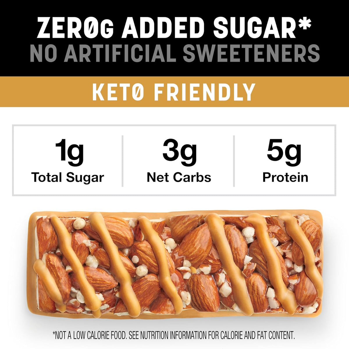 Kind Zero Added Sugar Healthy Snacks Bars Variety Pack, Gluten Free, High Fiber, Keto Snacks, Dark Chocolate Nuts & Sea Salt, Caramel Almond, Peanut Butter Dark Chocolate, 5g Protein, 15 Count