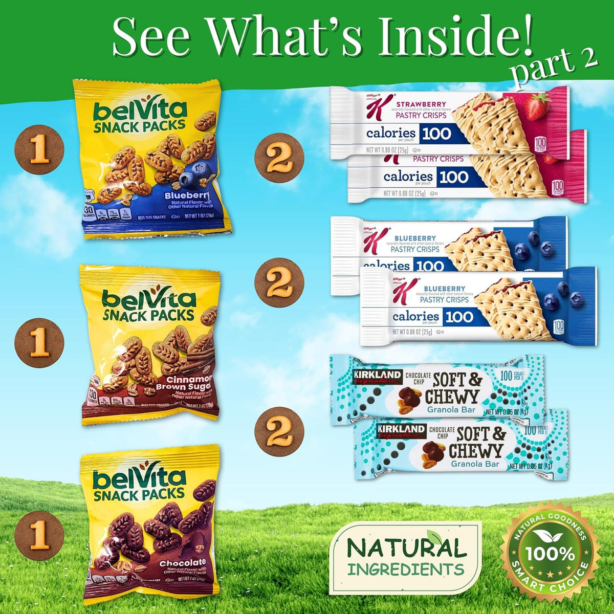 deluxe assorted healthy snack box for adults and families 28 count variety pack