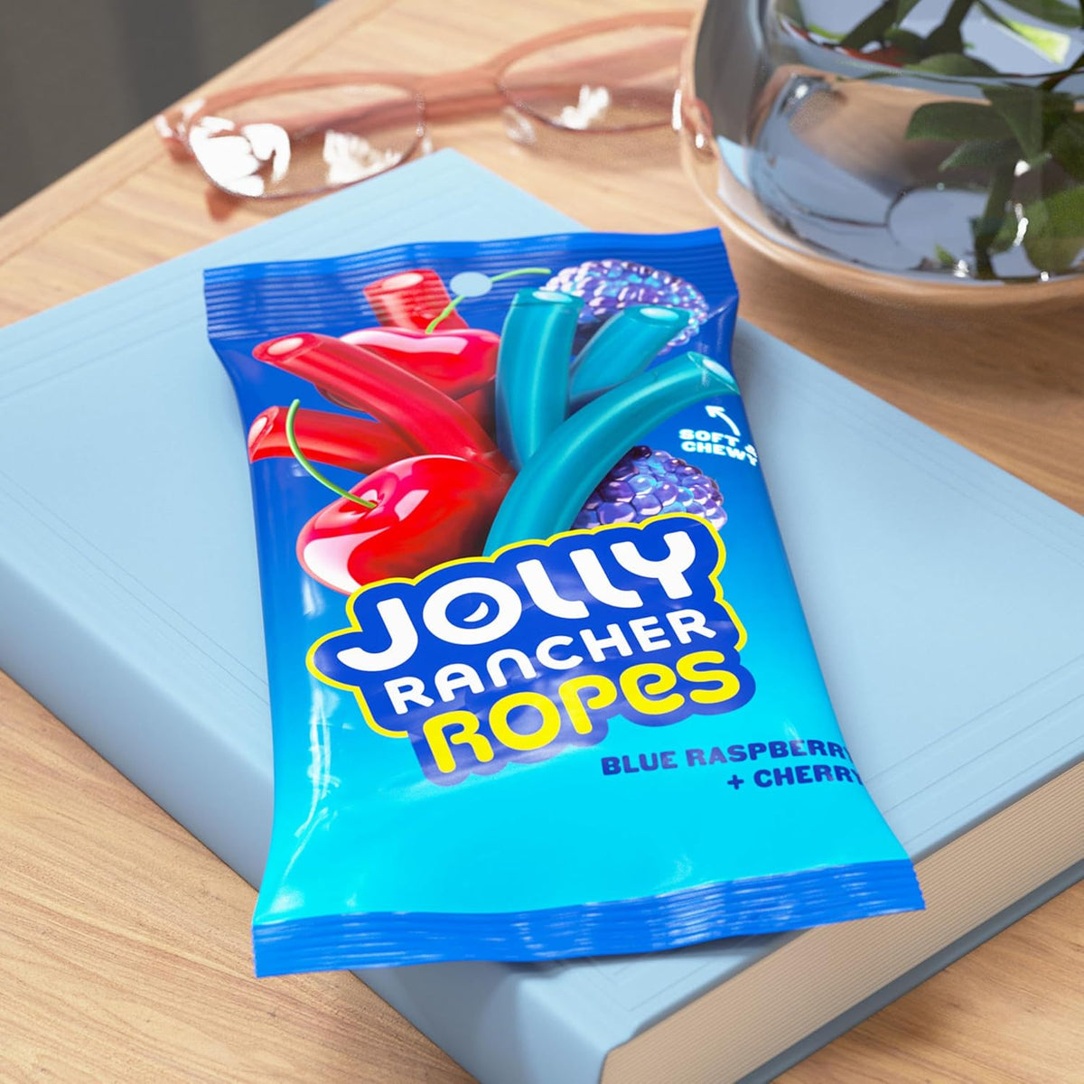 JOLLY RANCHER Ropes Blue Raspberry and Cherry Flavored Candy Bag, 6 oz