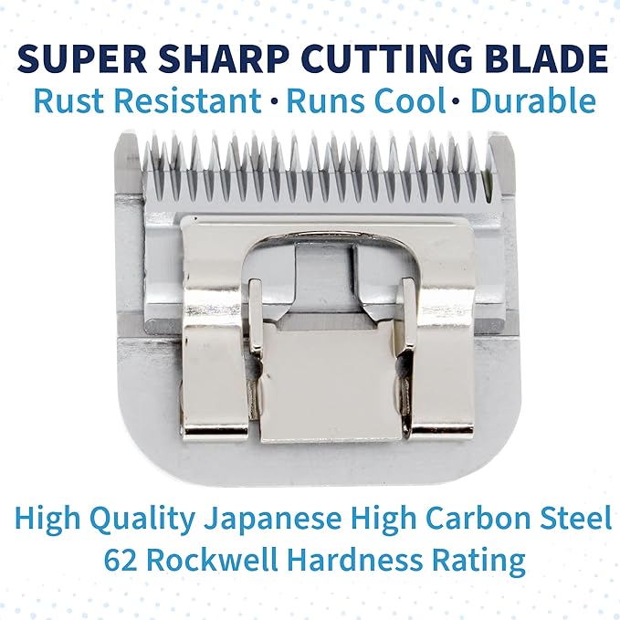 Detachable A Series 9 Blade for Dog Grooming Cut Length 5/64" - 2.0mm Japanese Carbonized Steel Blades for Dog Grooming Compatible A5 Series Clippers for Dogs Cat(9)