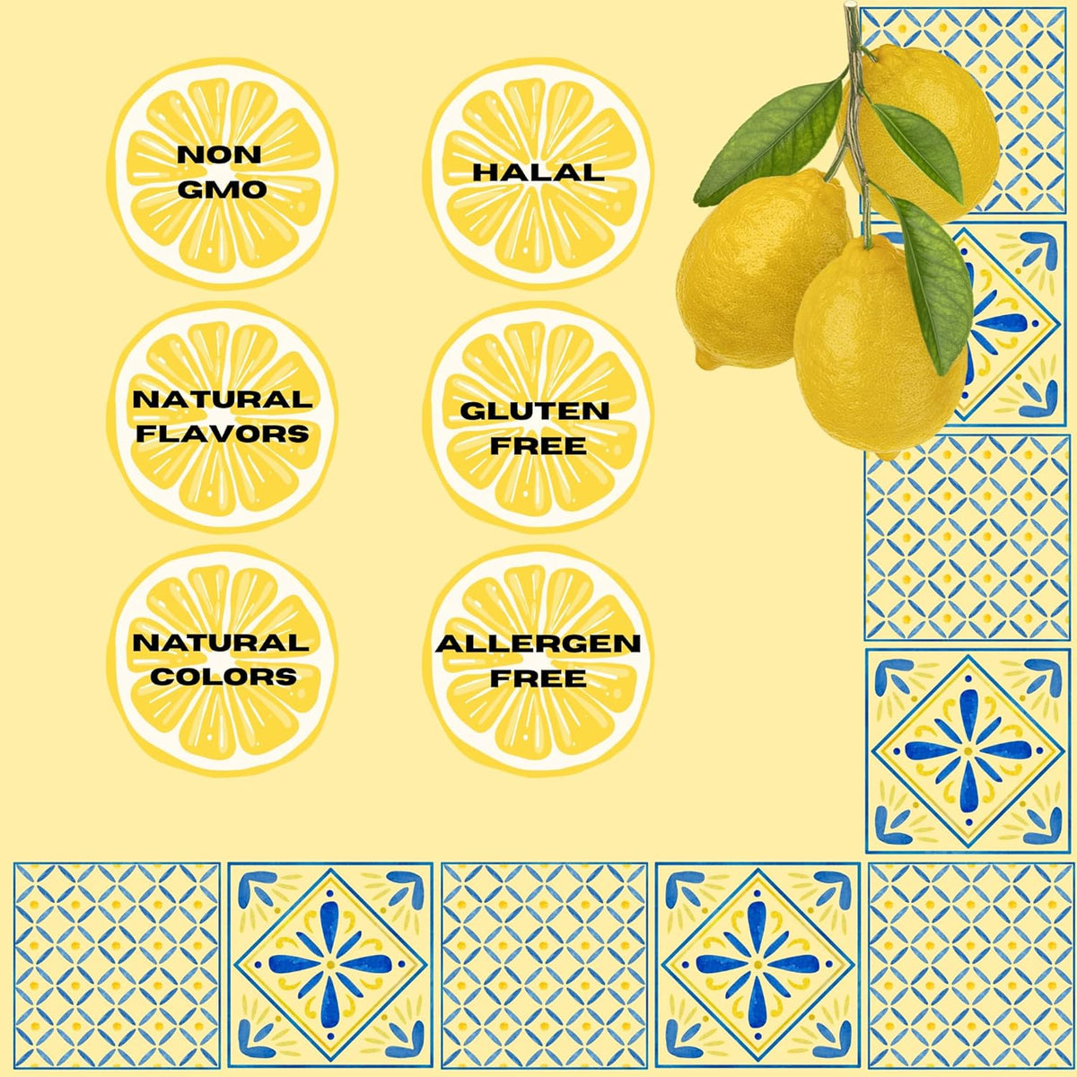 Sanniti Limoncini Frizzanti Candy | Sparkling Candies with Natural Flavor Made with Italian Lemons | 6.17 Ounce Bag