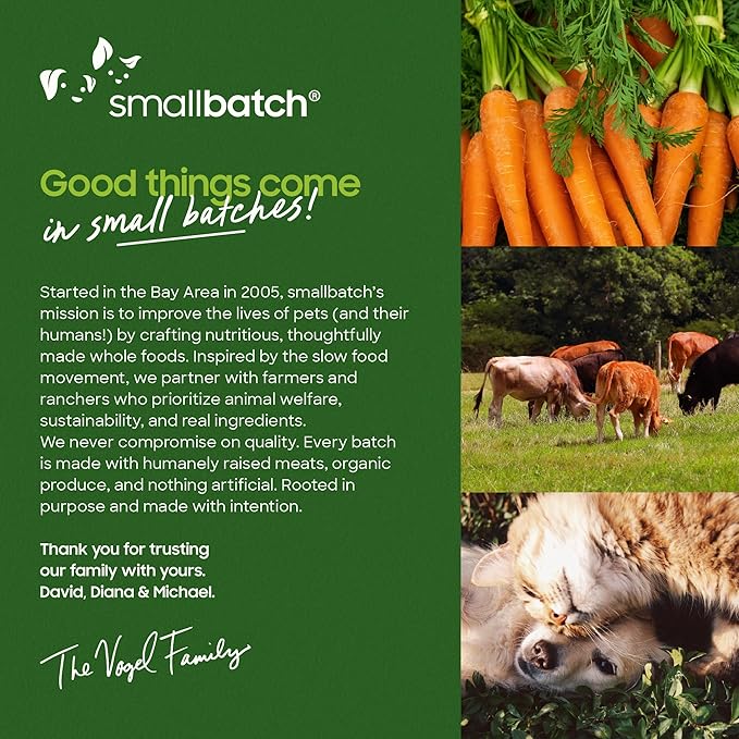 smallbatch Pets Freeze Dried Raw Dog Food, Duck Recipe, 25 oz, Organic High Protein Dog Food, Grain Free, Made in The USA, Humanely Raised Meat, Single Protein, for Picky Eaters, Hydrate & Serve