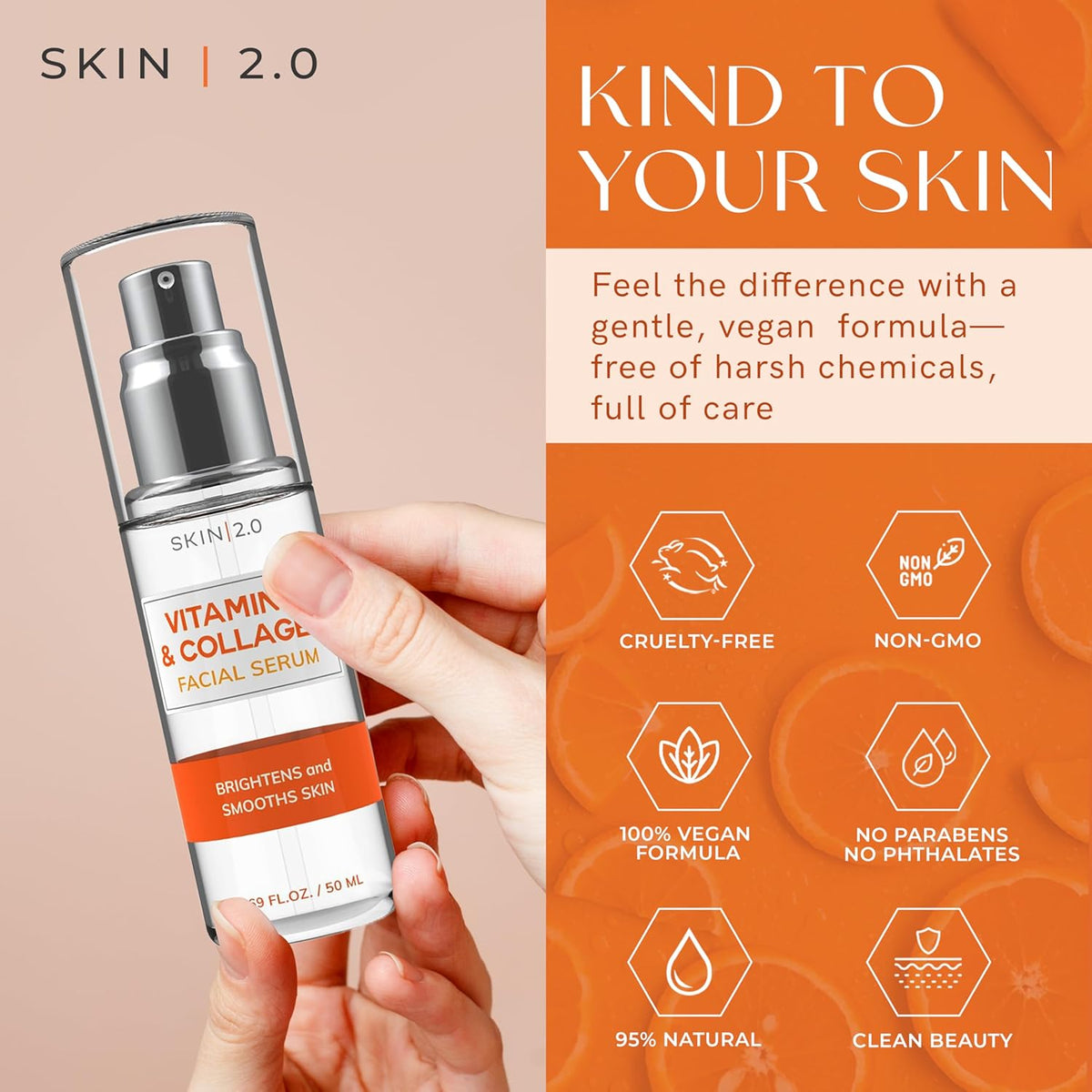 Vitamin C Serum - Dermatologist Tested, Anti-Aging & Dark Spot Remover - Brightening, Clean Beauty, Cruelty-Free, Korean Skincare for Glass Skin, All Skin Types - 1.69 Fl. oz