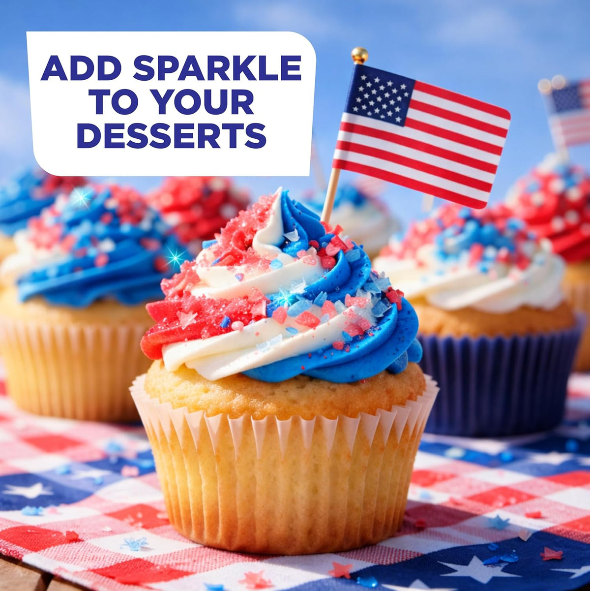 Patriotic Candy - 40 Count Pack - Popping Rocks Pouches - 4th of July Candy - Strawberry and Blue Raspberry Flavors - Individually Wrapped Party Favors by PartyWorks