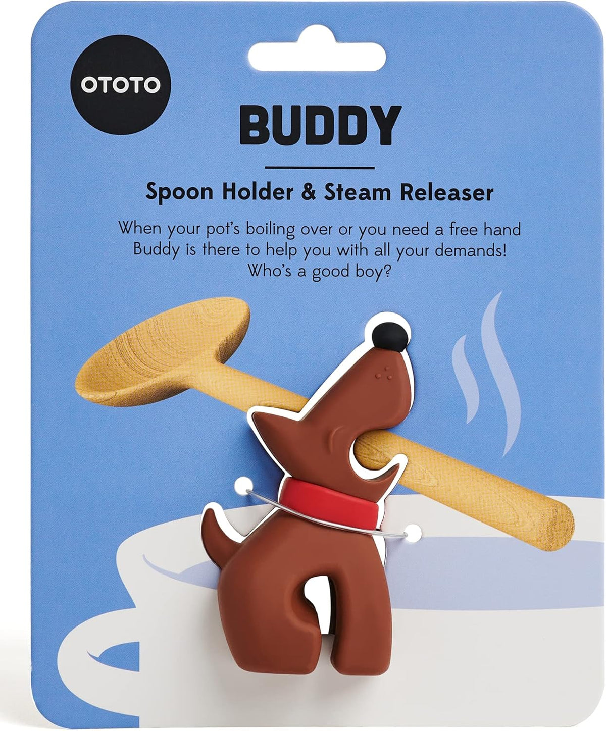 OTOTO Red the Crab Silicone Utensil Rest - Kitchen Gifts, Silicone Spoon Rest for Stove Top - Heat-Resistant Kitchen and Grill Utensil Holder - Non-Slip Spoon Holder Stove Organizer, Steam Releaser