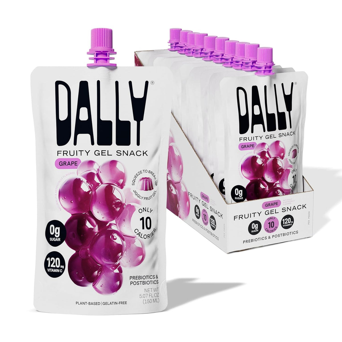 Dally Variety Pack [Mango, Peach & Apple] Drinkable Konjac Jelly 10 Pouches | 10-Calorie Keto, Gluten Free, Sugar Free Korean Fruit Snack | Prebiotics & Postbiotics for Skin, Immune, Weight Management