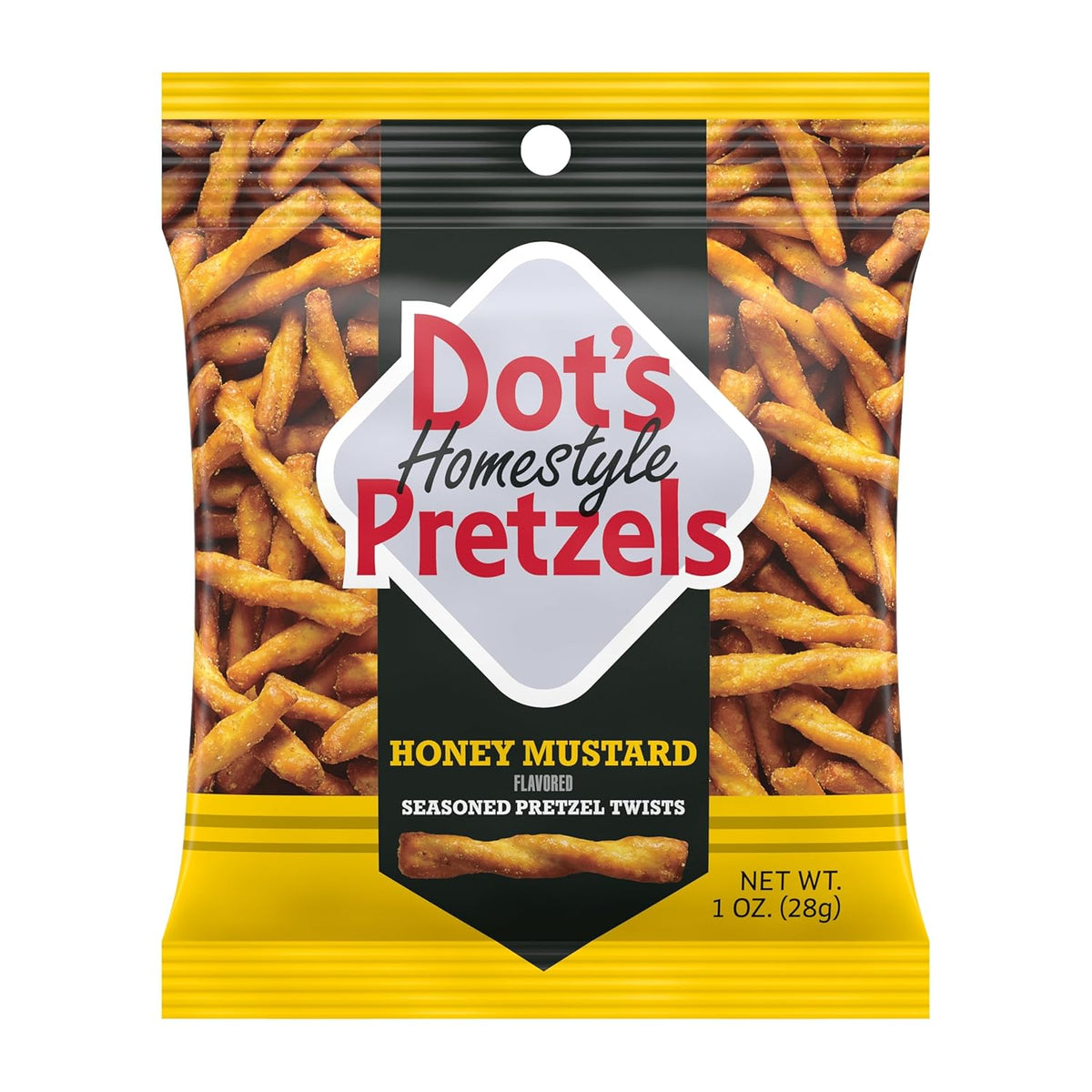 Dot's Homestyle Pretzels Variety Pack, 18-count, 1oz Individually Sized Bags, Original, Honey Mustard, and Parmesan Garlic Twist Snack