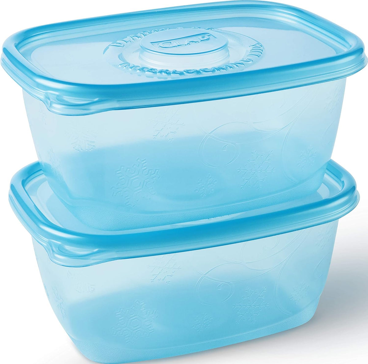 Gladware Freezerware Food Storage Containers, Large Rectangle Holds 64 Ounces of Food, 2 Count Set | Tupperware, Plastic Food Container, Meal Prep Container, Plastic Containers with Lids