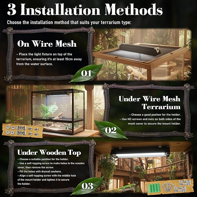 T5 Reptile UVB Light 34.5 Inches Fixture with UVB 5.0 Bulb High Output Hood for Terrariums, Basking Reptiles, Lizards, Chameleons, Iguanas, Bearded Dragons, 21W