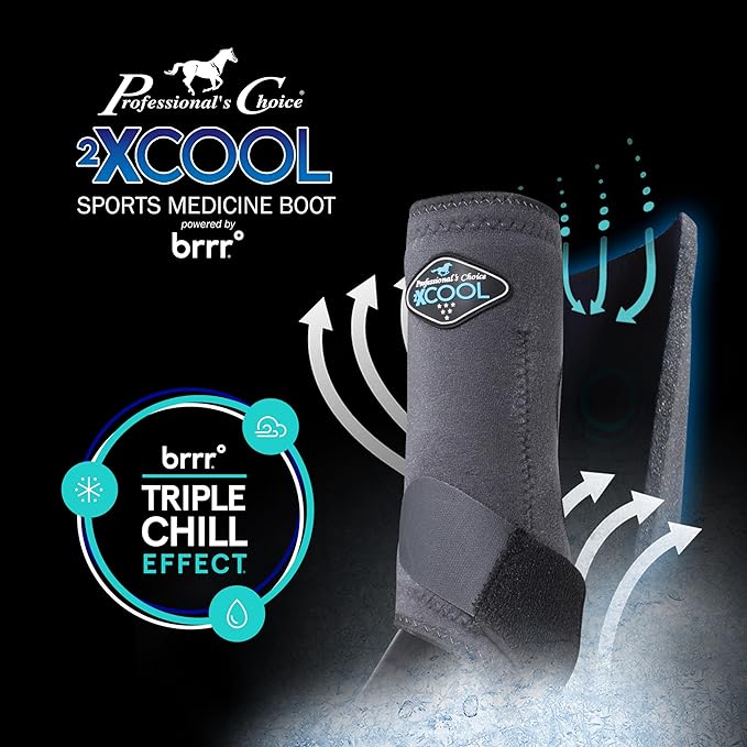 Professional's Choice 2XCOOL Sports Medicine Horse Boots | Protective & Breathable Design for Ultimate Comfort & Durability in Active Horses | Value 4 Pack | Medium Emerald