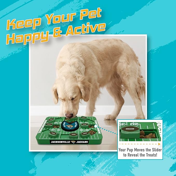 Pets First NFL Indianapolis Colts Large Puzzle Toy, New Size, Interactive Dog Treat & Slow Feeding Toy