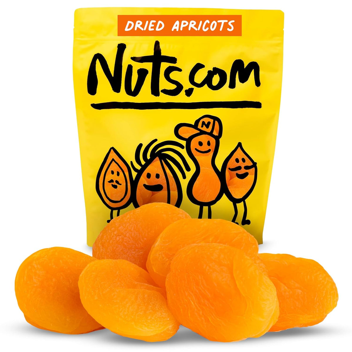 Nuts com – Dried Apricots – No Sugar Added, Healthy Fruit Snack for Adults & Kids – Naturally Plump & Juicy, Good Source of Potassium & Fiber – Vegan, Gluten-Free, Kosher Pareve – 2 Pound Bag