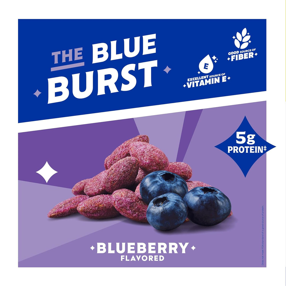 Blue Diamond Almonds, Classic Blueberry Flavored Sweet Snack Nuts, Non-GMO, Kosher, and No Gluten Ingredients or Artificial Flavors, Great size for On-the-go, Lunch, Adults and Kids, 6oz Can