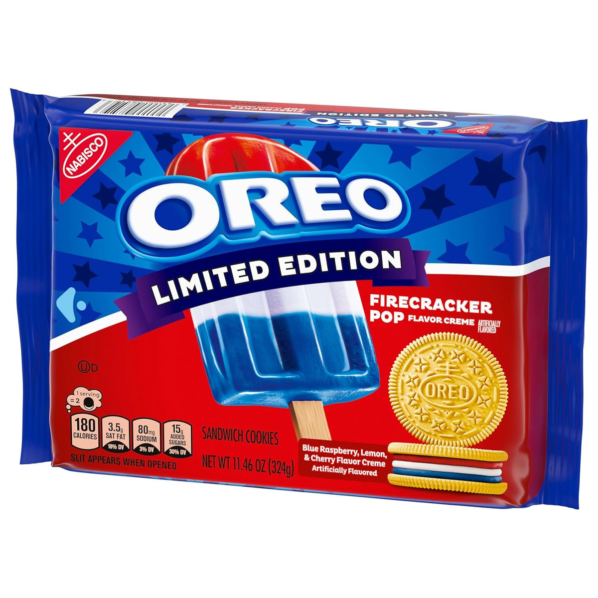 OREO Firecracker Pop Sandwich Cookies, Limited Edition, 11.46 oz