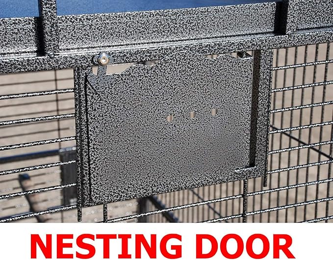 4 Size, XX-Large 40"x30"x72"H Castle PlayTop Parrot Cage for Large Macaws Cockatoos African Grey Amazon (40" x 30" x 72"H)