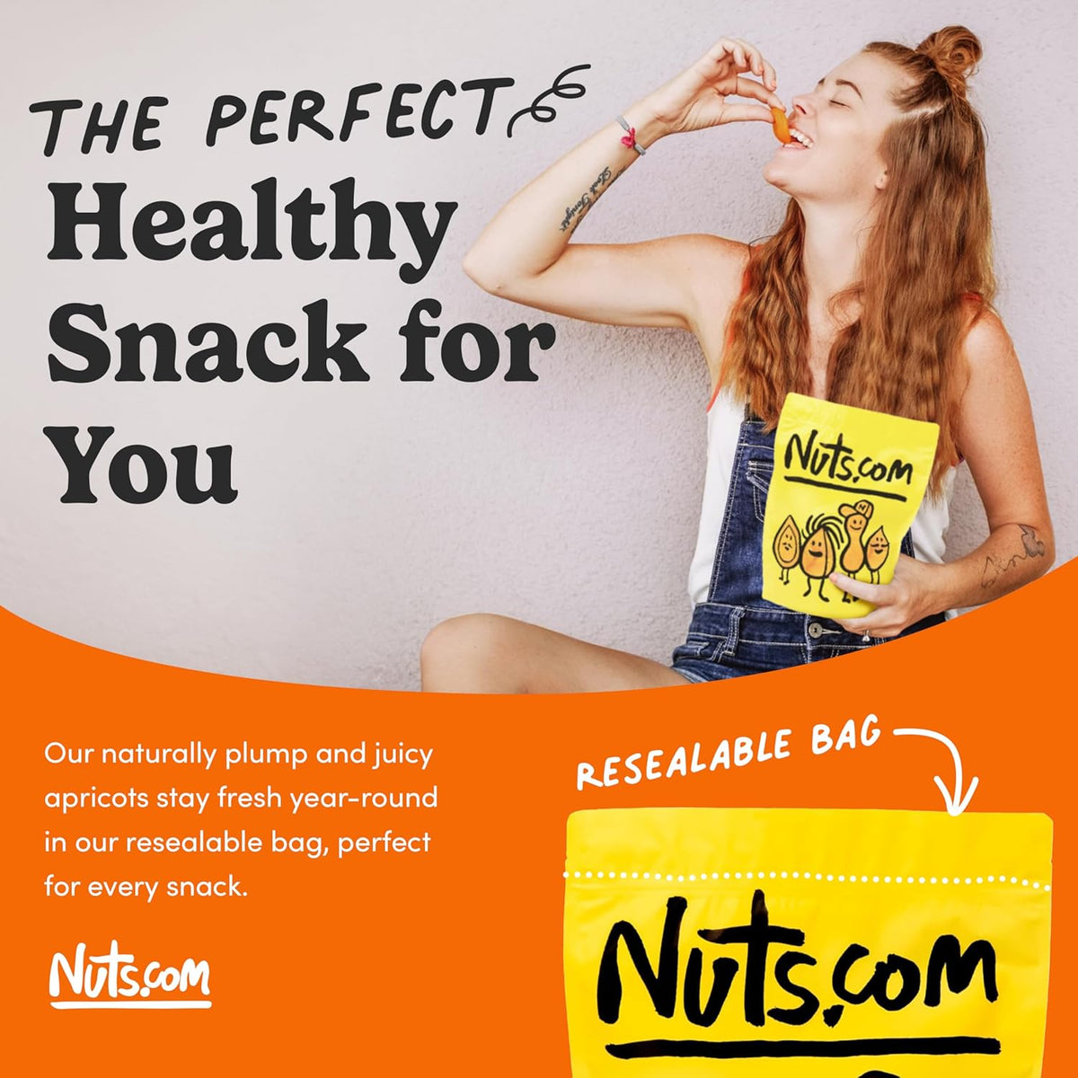 Nuts com – Dried Apricots – No Sugar Added, Healthy Fruit Snack for Adults & Kids – Naturally Plump & Juicy, Good Source of Potassium & Fiber – Vegan, Gluten-Free, Kosher Pareve – 2 Pound Bag