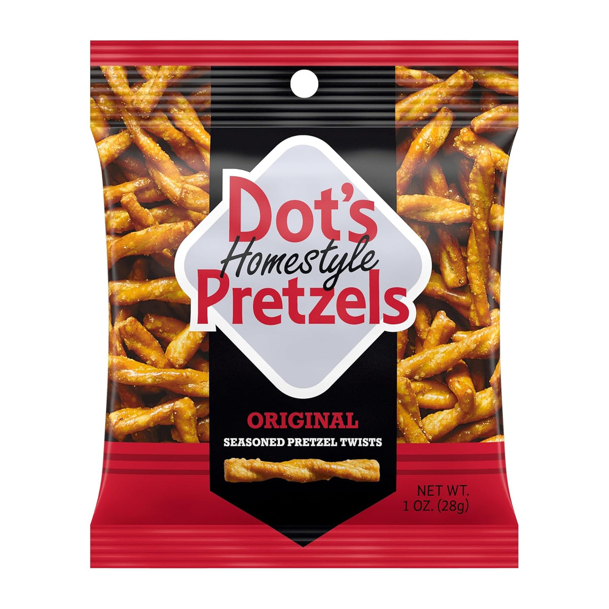 Dot's Homestyle Pretzels Variety Pack, 18-count, 1oz Individually Sized Bags, Original, Honey Mustard, and Parmesan Garlic Twist Snack