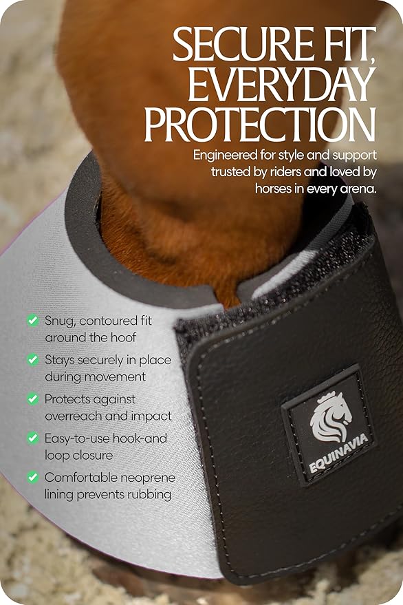 Equinavia Toki Bell Boots for Horses | Neoprene Overreach Boots - White - XXL