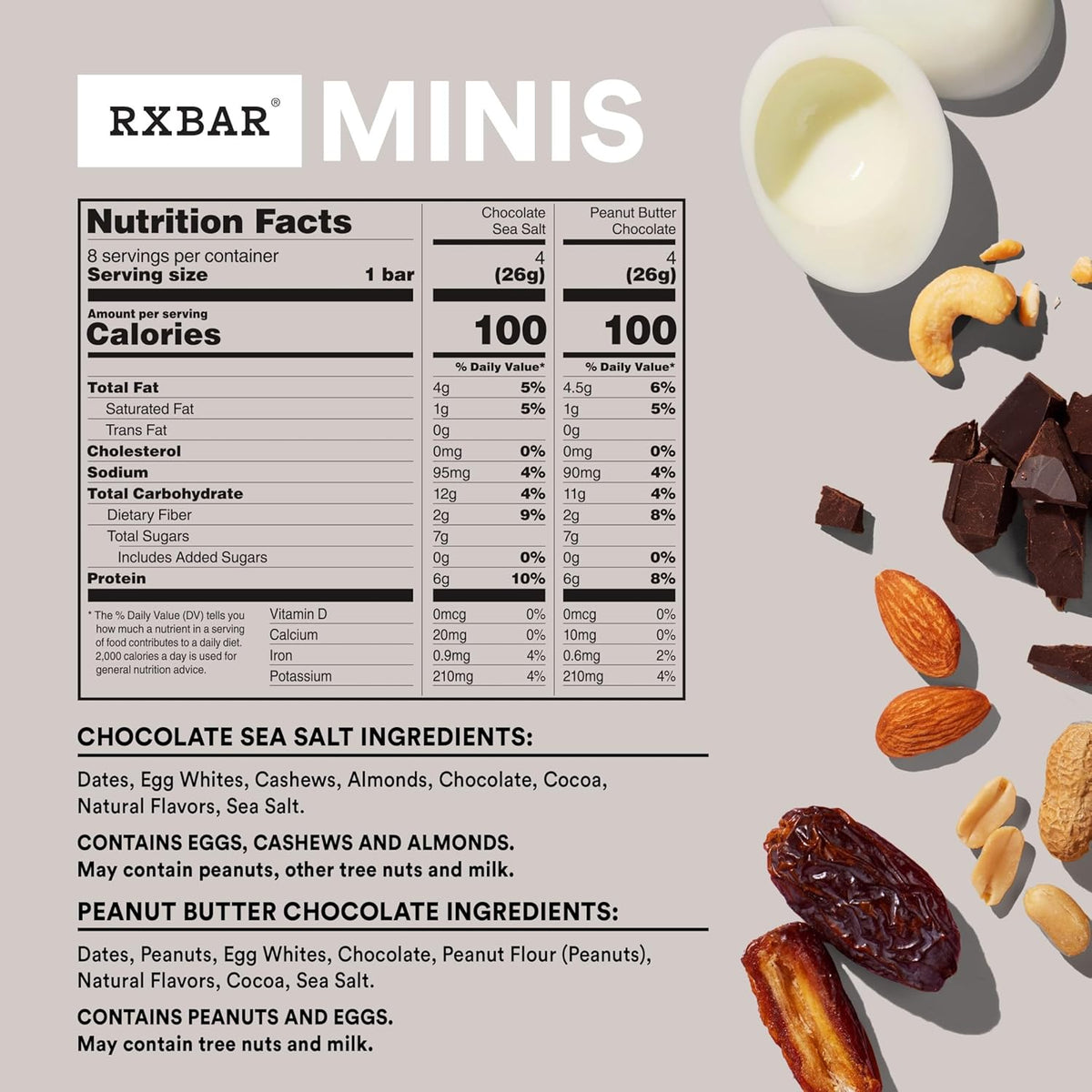 RXBAR Minis Protein Bars, Snack Bars, Variety Pack (16 Count)