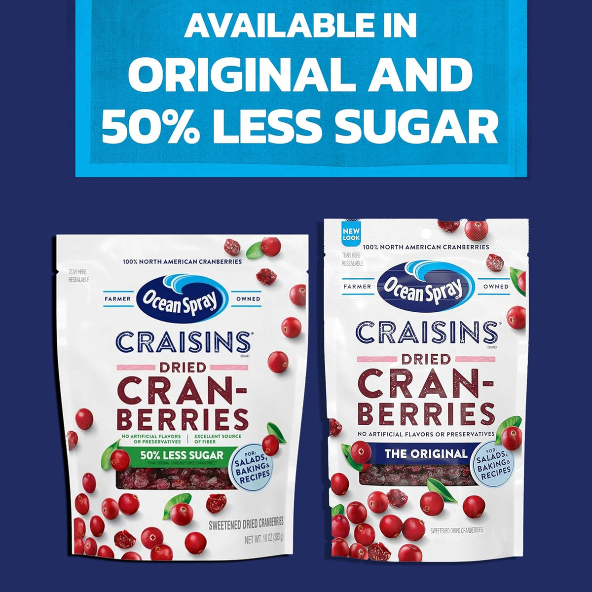 Ocean Spray® Craisins® Original Dried Cranberries, Dried Fruit, 48oz