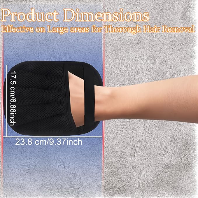 Pet Hair Removal Glove for Dogs and Cats, 2PCS Upgrade Reusable Electrostatic Gloves for Deshedding, Washable Cat Grooming Brush Five-Finger Magic Gloves for Clothing Carpet Sofa Car Seat