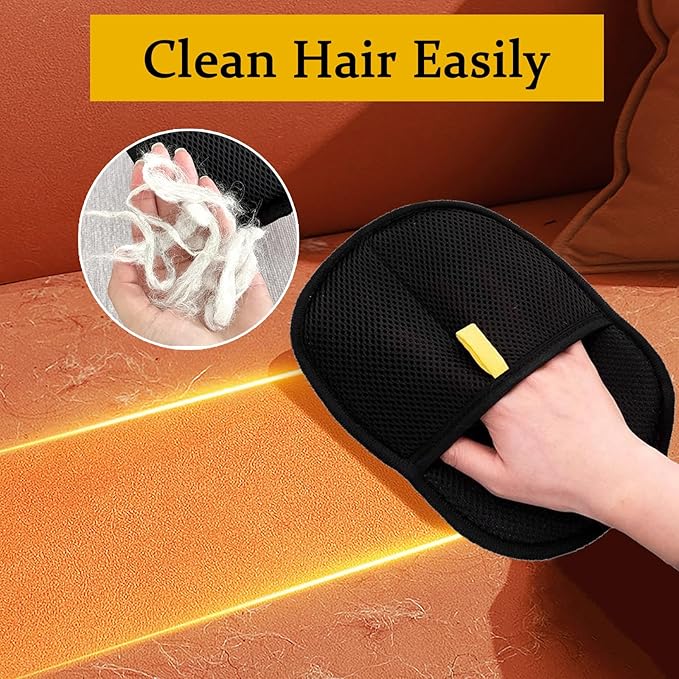 The Magic Brush Pet Hair Remover, Acssart Pet Hair Removal Glove, Electrostatic Pet Grooming Gloves, Efficient Reusable Cat & Dog Hair Remover for Couch, Furniture, Carpet, Curtain (1PCS)