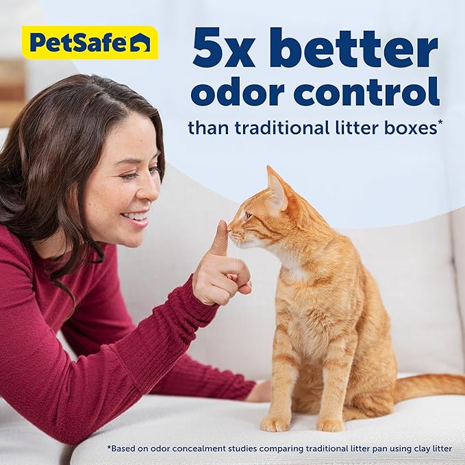 PetSafe ScoopFree Disposable Crystal Cat Litter Tray - Easy Cleaning Box - Refill Tray for Electric Litter Box - Fragrance Free - 4.3 lb Bags - 6 Pack