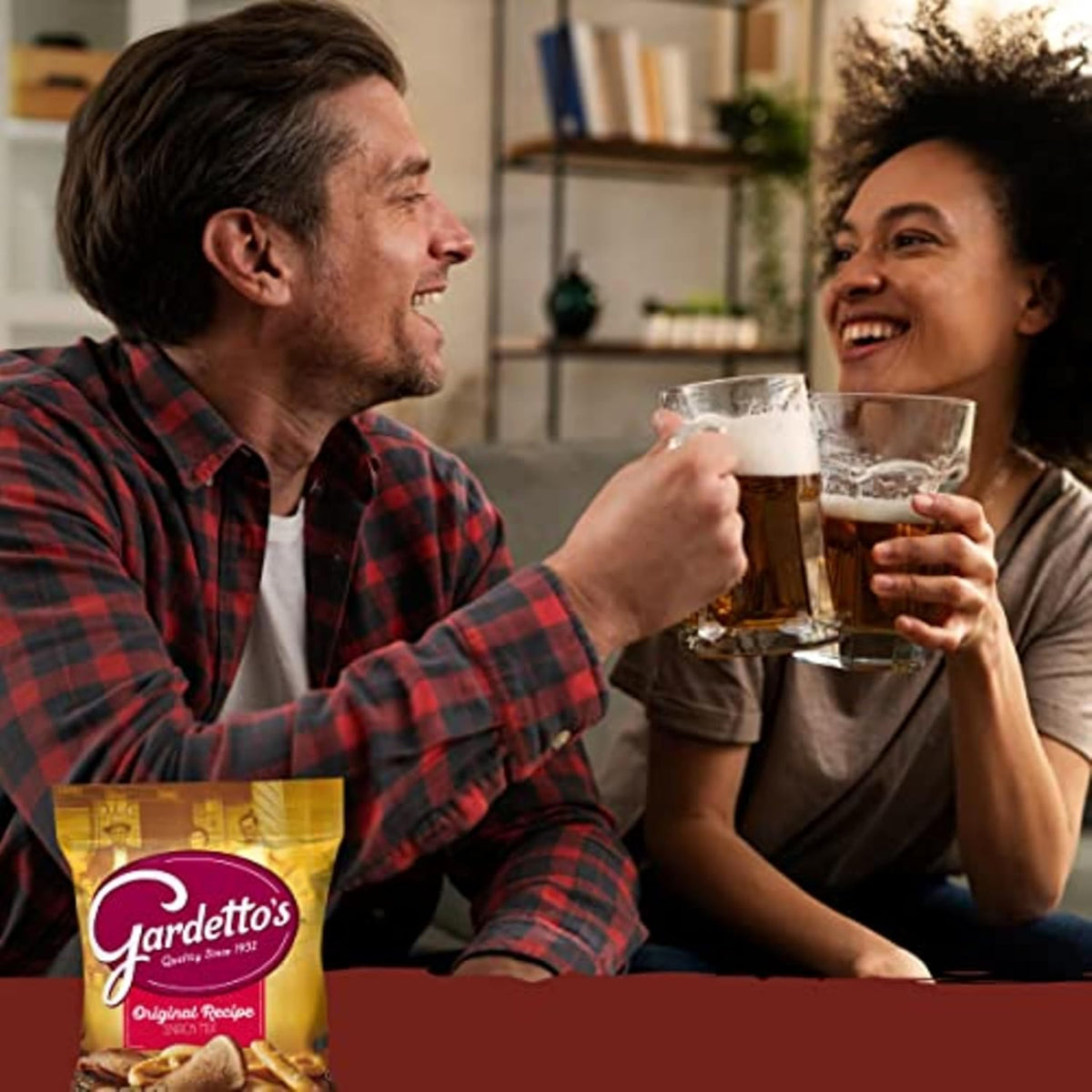 Gardetto's Original Recipe Snack Mix, Crunchy Breadsticks, Pretzels & Roasted Rye Chips, Kosher Snacks Multipack, 10 Single-Serve Bags, Individually Wrapped Party & Family Pack, 17.5 oz Bulk Box