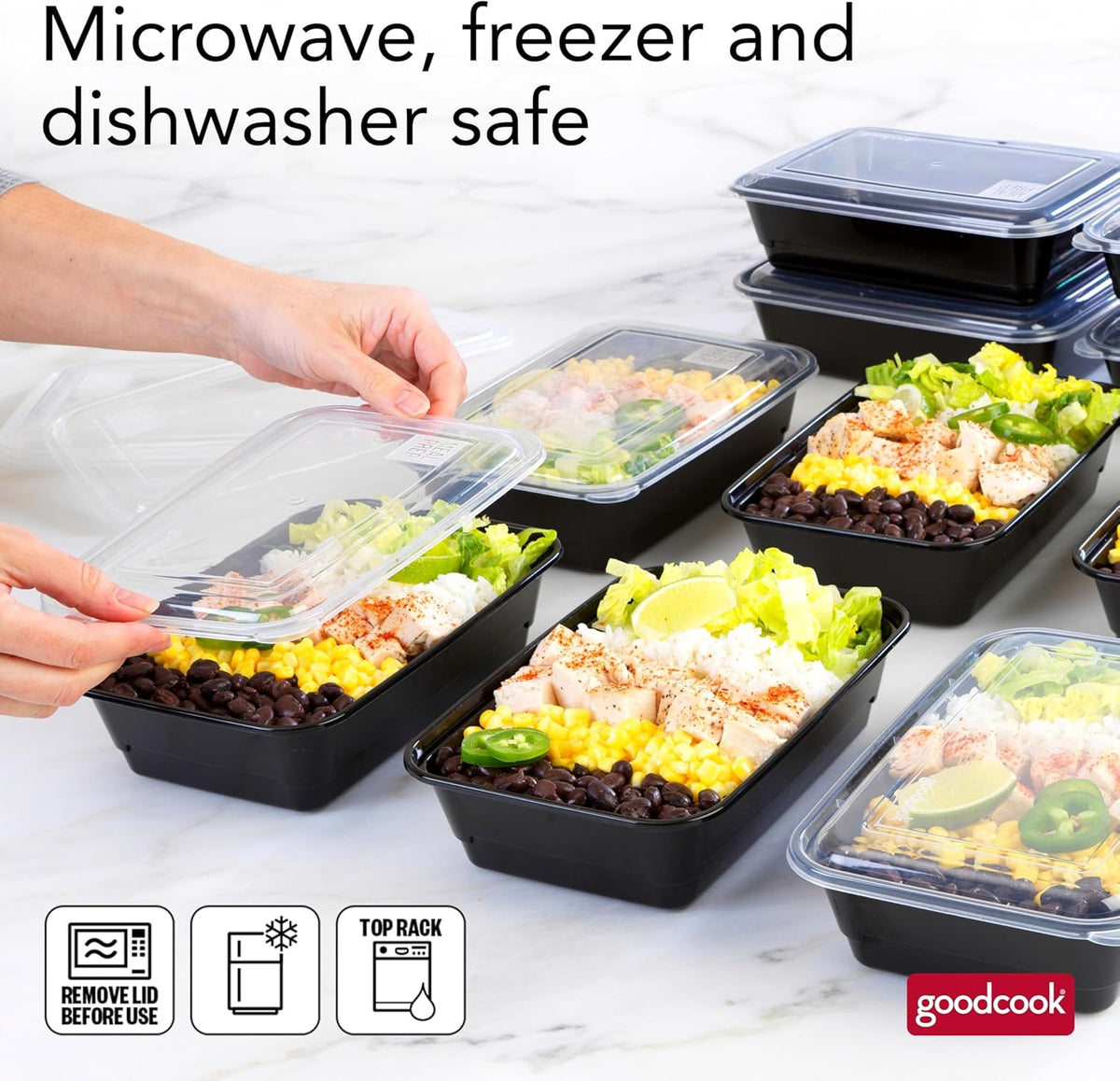 GoodCook Meal Prep Containers, Single