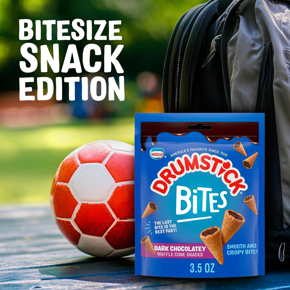 Drumstick Bites Dark Chocolatey Waffle Cone Snacks, Chocolate Dessert, Pantry Snacks