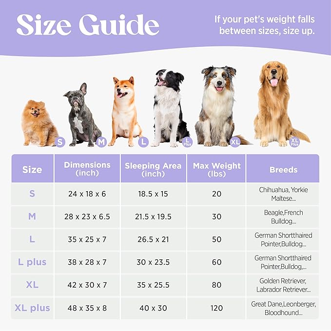 LE SURE Cute Dog Beds Large Sized Dog, Orthopedic Waterproof Large Pet Bed with Sides, Non-Slip Bottom and Egg-Crate Foam Pet Couch Sofa with Washable Removable Cover, Hazel