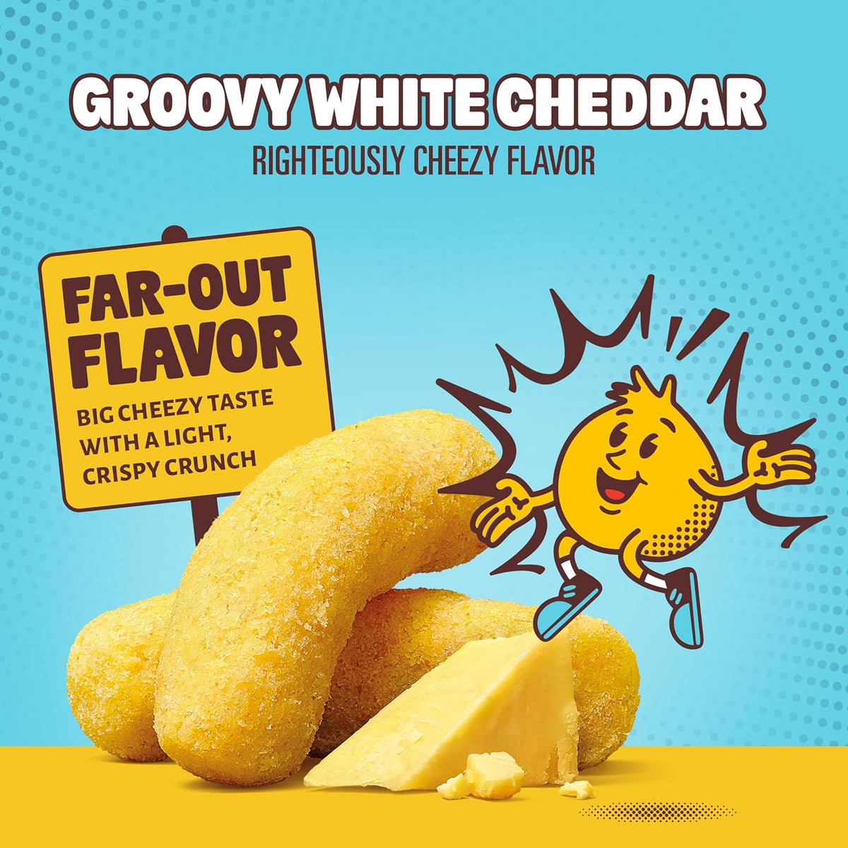 Hippeas Chickpea Puffs, Cheese Variety Pack, Groovy White Cheddar, Jalapeño Cheddar Blaze, 18 x 0.8 oz, Baked Crunchy Chickpea Snacks, 3g Plant Protein, 2g Fiber & 50% Less Fat, Dairy & Gluten Free